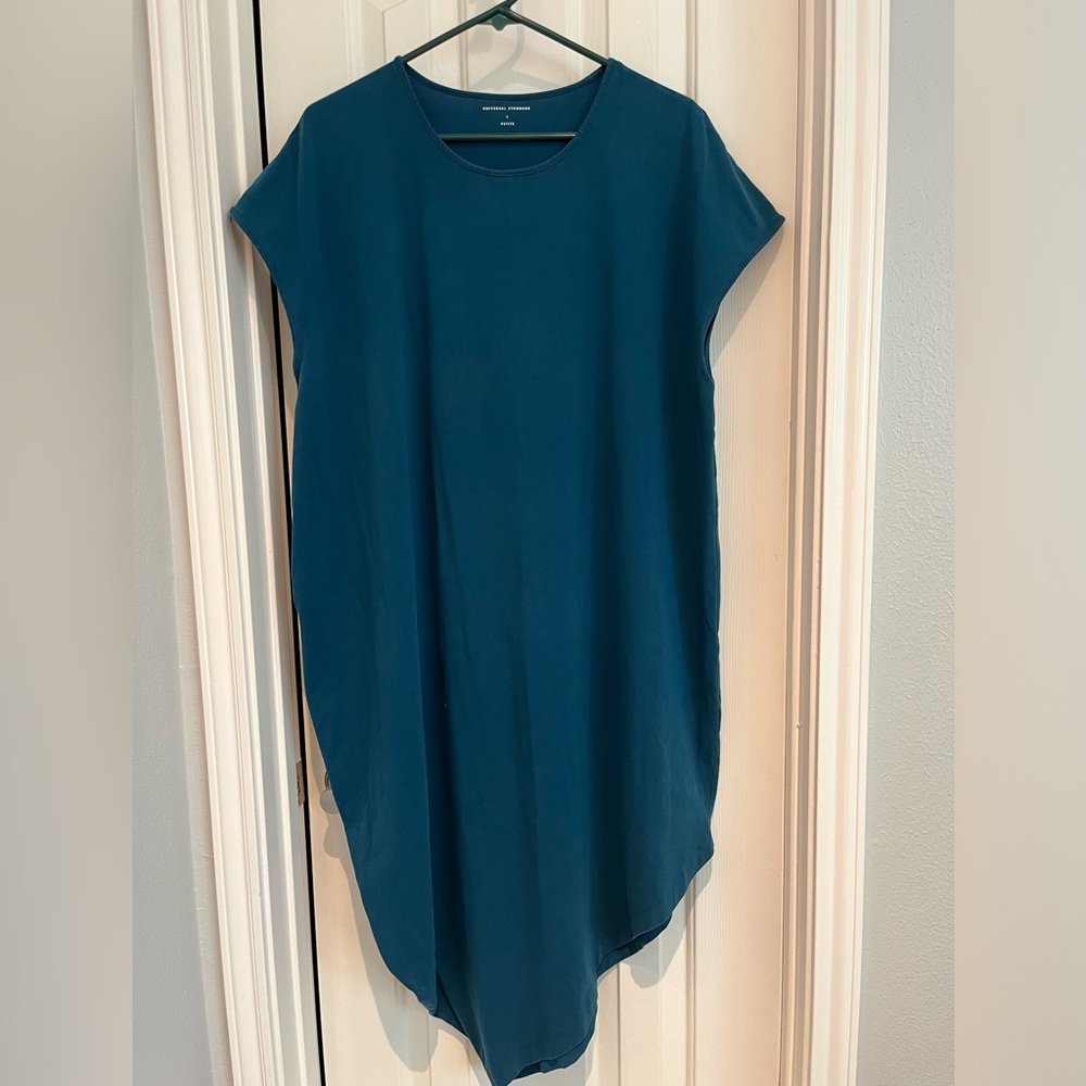 Universal Standard Geneva Dress in Teal, Petite Large in Universal Standard